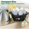 image:imageBELLA Rapid Electric Egg Cooker and Omelet Maker with Auto Shut Off for Easy to Peel Poached Eggs Soft Medium and HardBoiled Eggs 7 Egg Capacity Tray Single Tier Black amp Steel