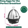 image:imageBELLA Rapid Electric Egg Cooker and Omelet Maker with Auto Shut Off for Easy to Peel Poached Eggs Soft Medium and HardBoiled Eggs 7 Egg Capacity Tray Single Tier Black amp Steel