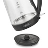 image:imageBELLA Two Tier Food Steamer 74 QT Black amp 17 Liter Glass Electric Kettle Quickly Boil 7 Cups of Water in 67 Minutes Soft Blue LED Lights Illuminate While Boiling Black