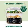 image:imageBELLA Two Tier Food Steamer 74 QT Black amp 17 Liter Glass Electric Kettle Quickly Boil 7 Cups of Water in 67 Minutes Soft Blue LED Lights Illuminate While Boiling Black