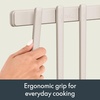 image:imagebella 5Piece Kitchen Tool Set with Magnetic Rack Silicone Turner Spoon Slotted Spoon Spatula Utensil Holder Magnetic Holder Nontoxic Foodgrade Heat safe to 425F Dishwasher Safe SlateOatmilk