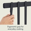 image:imagebella 5Piece Kitchen Tool Set with Magnetic Rack Silicone Turner Spoon Slotted Spoon Spatula Utensil Holder Magnetic Holder Nontoxic Foodgrade Heat safe to 425F Dishwasher Safe SlateSlate