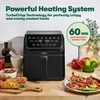 image:imagebella 8 Qt Digital Air Fryer with TurboCrisp Technology Large Family Size Nonstick Cooking Basket and Crisping Tray Multiple Preset Functions Auto Shutoff Silver 1750 WattBlack