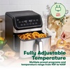 image:imagebella 8 Qt Digital Air Fryer with TurboCrisp Technology Large Family Size Nonstick Cooking Basket and Crisping Tray Multiple Preset Functions Auto Shutoff Silver 1750 WattStainless Steel