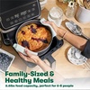 image:imagebella 8 Qt Digital Air Fryer with TurboCrisp Technology Large Family Size Nonstick Cooking Basket and Crisping Tray Multiple Preset Functions Auto Shutoff Silver 1750 WattStainless Steel