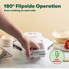 image:imagebella Bubble Waffle Maker for Hong Kong Style Breakfast Dessert 9 Waffles Keto Chaffles Iron with Nonstick PFOA Free Iron Plates for Easy Cleaning and Food Release Cone Rack Included WhiteWhite