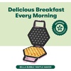 image:imagebella Bubble Waffle Maker for Hong Kong Style Breakfast Dessert 9 Waffles Keto Chaffles Iron with Nonstick PFOA Free Iron Plates for Easy Cleaning and Food Release Cone Rack Included WhitePink
