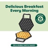 image:imagebella Bubble Waffle Maker for Hong Kong Style Breakfast Dessert 9 Waffles Keto Chaffles Iron with Nonstick PFOA Free Iron Plates for Easy Cleaning and Food Release Cone Rack Included WhiteWhite