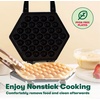 image:imagebella Bubble Waffle Maker for Hong Kong Style Breakfast Dessert 9 Waffles Keto Chaffles Iron with Nonstick PFOA Free Iron Plates for Easy Cleaning and Food Release Cone Rack Included WhiteWhite