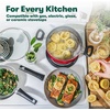 image:imagebella Cookware Set with Glass Lids with Nonstick PFOA Free and Scratch Resistant Surface Aluminum Bakeware Pots and Pans Storage Bowls amp Utensils Compatible with All Stovetops 21 Piece GrayRed