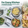 image:imagebella Cookware Set with Glass Lids with Nonstick PFOA Free and Scratch Resistant Surface Aluminum Bakeware Pots and Pans Storage Bowls amp Utensils Compatible with All Stovetops 21 Piece GrayCream