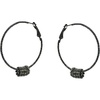 image:imageBella Mid Size Hoop Earrings Decked with 5 Small Rings of Sparkling Rhinestones NI8980030236