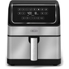 image:imagebella 8 Qt Digital Air Fryer with TurboCrisp Technology Large Family Size Nonstick Cooking Basket and Crisping Tray Multiple Preset Functions Auto Shutoff Silver 1750 WattStainless Steel