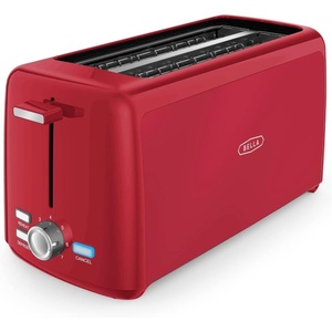 image:imageBELLA 4 Slice Toaster Long Slot amp Removable Crumb Tray  7 Shading Options with Auto Shut Off Cancel amp Reheat Button  Toast Bread amp Bagel SageRed