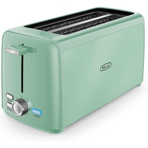 image:imageBELLA 4 Slice Toaster Long Slot amp Removable Crumb Tray  7 Shading Options with Auto Shut Off Cancel amp Reheat Button  Toast Bread amp Bagel SageSage