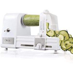 image:imageBELLA 4in1 Automatic Electric Spiralizer amp Slicer Quickly Prep Healthy Veggie or Fruit Spaghetti Noodles or Ribbons Easy To Clean Recipe Book Included White 14641