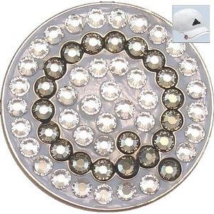 image:imageBELLA Crystal Golf Ball Marker amp Hat Clip  Initials Collection  Q Graphite