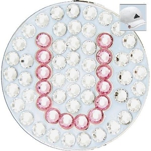 image:imageBELLA Crystal Golf Ball Marker amp Hat Clip  Initials Collection  U Pink