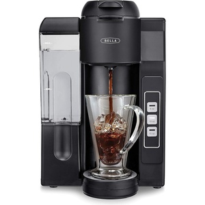 image:imageBELLA Single Serve Coffee Maker Dual Brew Kcup Compatible  Ground Coffee Brewer with Removable Water Tank amp Adjustable Drip Tray Perfect for Travel Mug