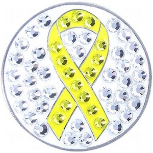 image:imageBella Crystal Ladies Hat Clip Ball Markers Yellow Ribbon