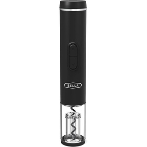 image:imagebella Electric Wine Opener Automatic Bottle Opener and Corkscrew Remover with Foil Cutter Battery Operated OneClick Button Fun Kitchen Gadgets and Gifts for Wine Lovers and New Home BlackOne Size