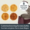 image:imagebella GOLDEN 7Inch Rotating Belgian Waffle Maker NonToxic coating SlateSlate