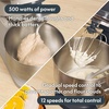 image:imagebella STIR 53Qt TiltHead Stand Mixer 12Speed Countertop Mixer OatmilkDenim