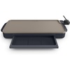 image:imagebella 10x20 Ceramic Griddle with Warming Tray 1500W NonToxic Slate