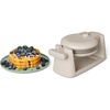 image:imagebella GOLDEN 7Inch Rotating Belgian Waffle Maker NonToxic coating SlateOatmilk