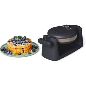 image:imagebella GOLDEN 7Inch Rotating Belgian Waffle Maker NonToxic coating SlateSlate