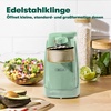 image:imageBELLA Electric Can Opener and Knife Sharpener Multifunctional Jar and Bottle Opener with Removable Cutting Lever and Cable Storage Stainless Steel Blade Sage Green