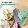 image:imageBELLA Electric Can Opener and Knife Sharpener Multifunctional Jar and Bottle Opener with Removable Cutting Lever and Cable Storage Stainless Steel Blade Sage Green