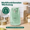 image:imageBELLA Electric Can Opener and Knife Sharpener Multifunctional Jar and Bottle Opener with Removable Cutting Lever and Cable Storage Stainless Steel Blade Sage Green