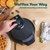 image:imageBELLA Classic Belgian Waffle Maker 7 Round Non Stick Waffle Iron Makes 1 Thick Waffles Variable browning control knob Staycool handle with locking latch BlackBlack